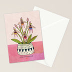 Italian Orchid Cute Botanical Illustration Stationery Card Gallery Image 2