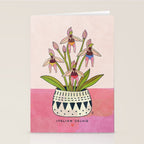 Italian Orchid Cute Botanical Illustration Stationery Card Gallery Image 2