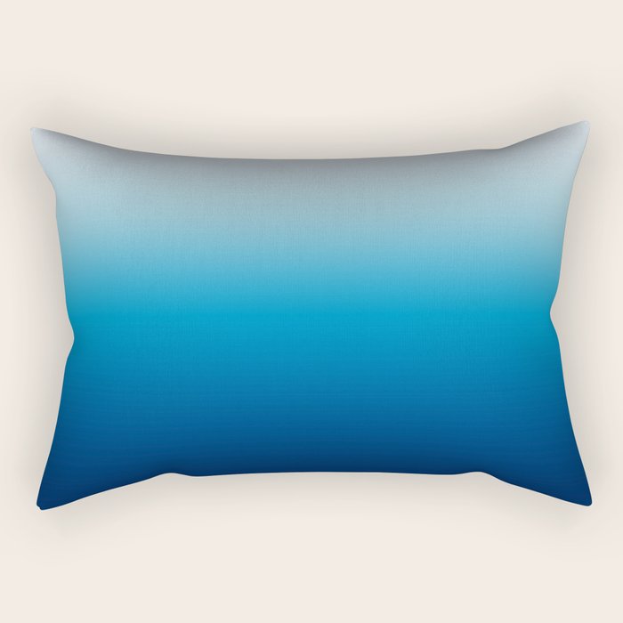 Sky and Ocean Blue Ombre Rectangular Pillow Gallery Image 2