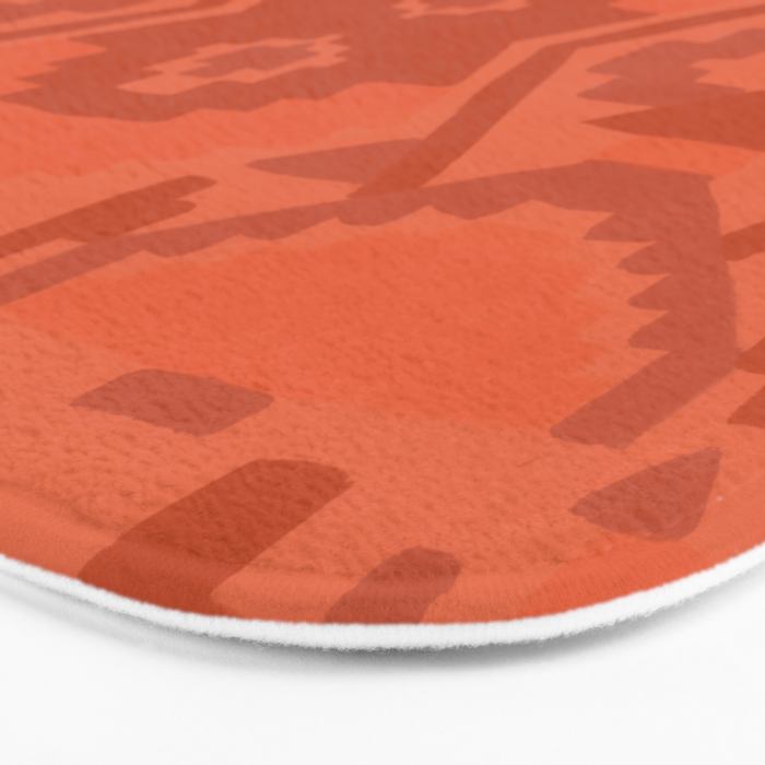 Geometric Aztec in Chile Red Bath Mat Gallery Image 3