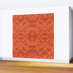 Geometric Aztec in Chile Red Wall Mural Gallery Image 2