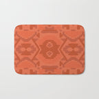 Geometric Aztec in Chile Red Bath Mat Gallery Image 1