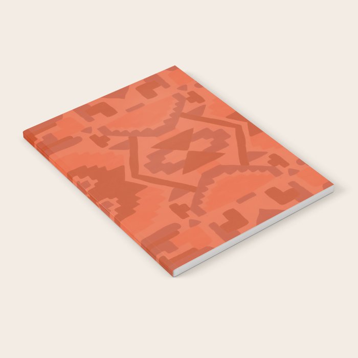 Geometric Aztec in Chile Red Notebook Gallery Image 2