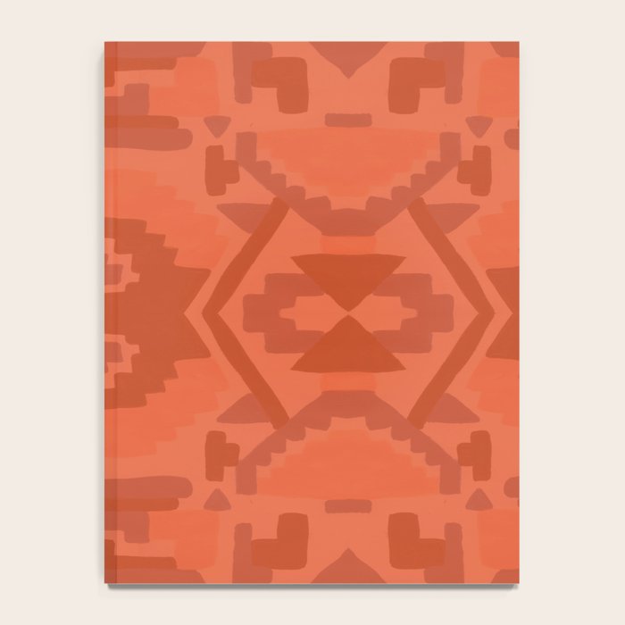Geometric Aztec in Chile Red Notebook Gallery Image 4