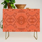 Geometric Aztec in Chile Red Credenza Gallery Image 1