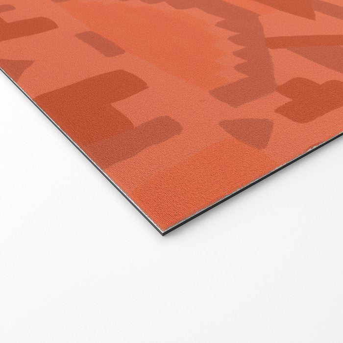 Geometric Aztec in Chile Red Welcome Mat Gallery Image 2