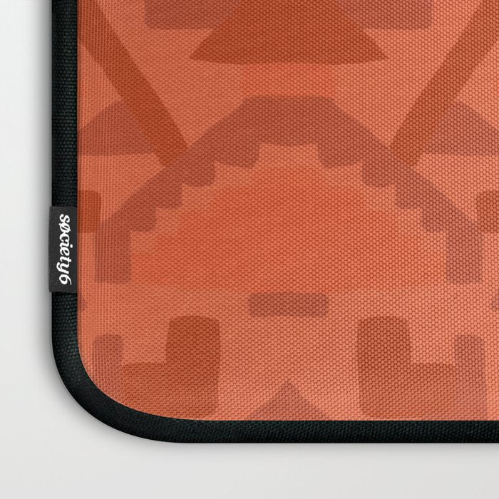 Geometric Aztec in Chile Red Laptop Sleeve Gallery Image 3