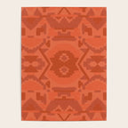 Geometric Aztec in Chile Red Poster Gallery Image 4