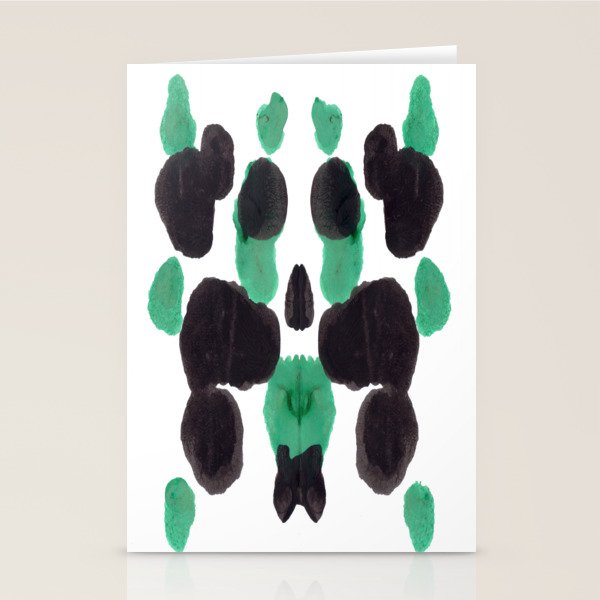 Green & Black Ink Blot Diagram Stationery Card Gallery Image 2
