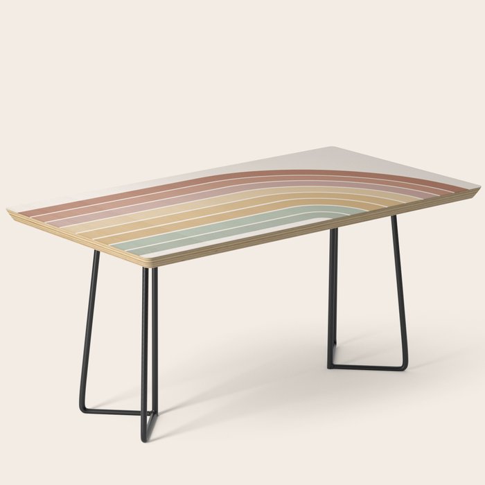 Gradient Arch XXVII Earthy Mid Century Modern Rainbow Coffee Table Gallery Image 1