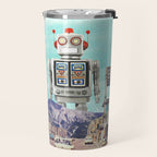 Robot in Town Travel Mug Gallery Image 2