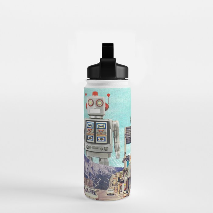 Robot in Town Water Bottle Gallery Image 2