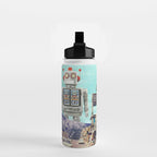 Robot in Town Water Bottle Gallery Image 2