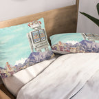 Robot in Town Pillow Sham Gallery Image 2
