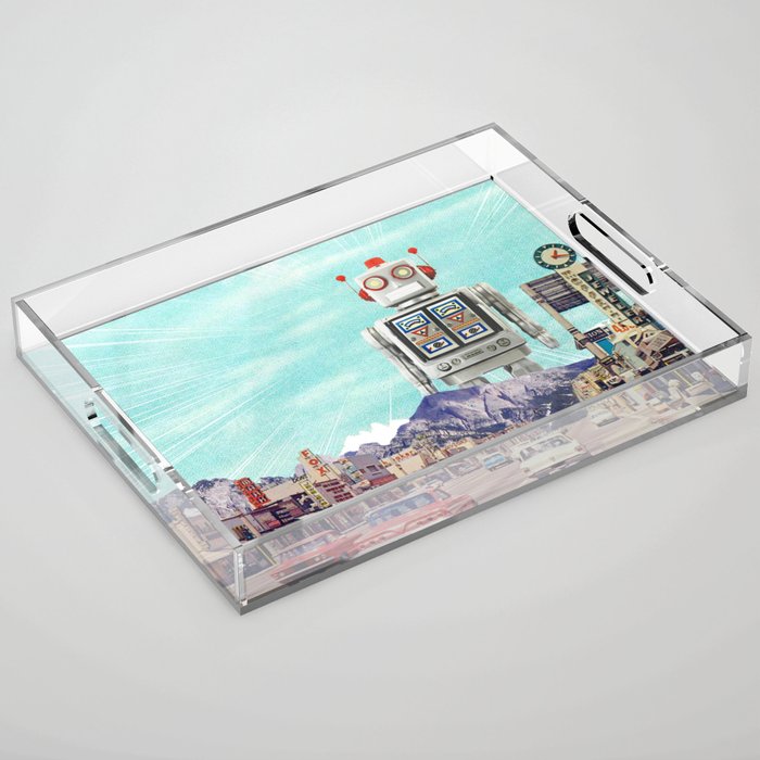 Robot in Town Acrylic Tray Gallery Image 1
