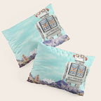 Robot in Town Pillow Sham Gallery Image 3