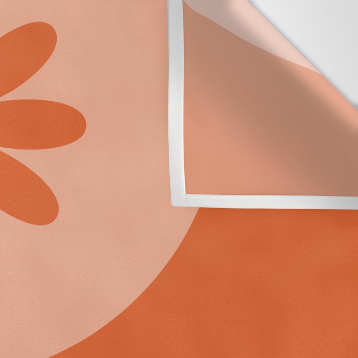 Yin Yang Flower in Orange & Peach Wall Tapestry Gallery Image 3