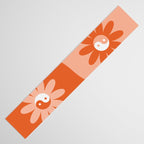 Yin Yang Flower in Orange & Peach Table Runner Gallery Image 3