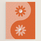 Yin Yang Flower in Orange & Peach Jigsaw Puzzle Gallery Image 1