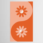 Yin Yang Flower in Orange & Peach Tablecloth Gallery Image 2