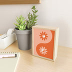Yin Yang Flower in Orange & Peach Mini Art Print Gallery Image 2