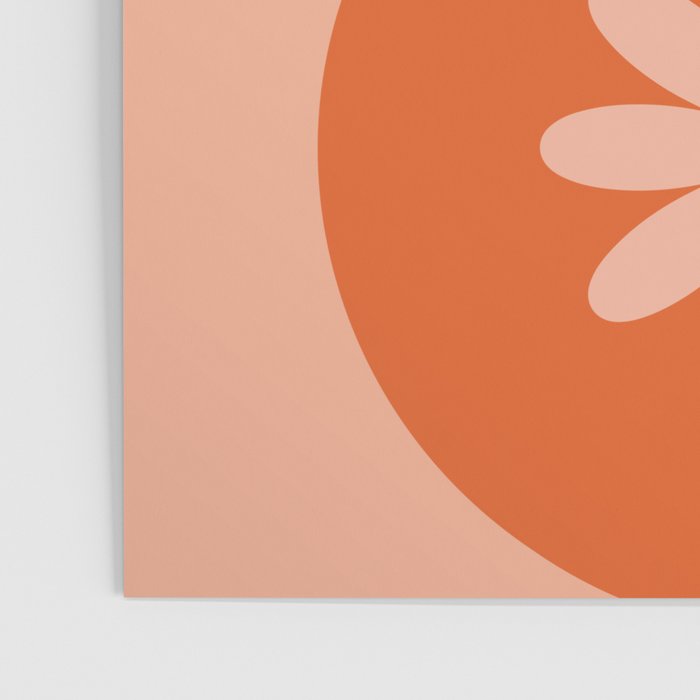 Yin Yang Flower in Orange & Peach Poster Gallery Image 3