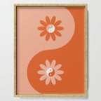 Yin Yang Flower in Orange & Peach Serving Tray Gallery Image 1
