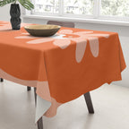 Yin Yang Flower in Orange & Peach Tablecloth Gallery Image 3