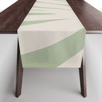 Maldives Abstract Botanical Pattern in Sage and Beige Table Runner Gallery Image 1