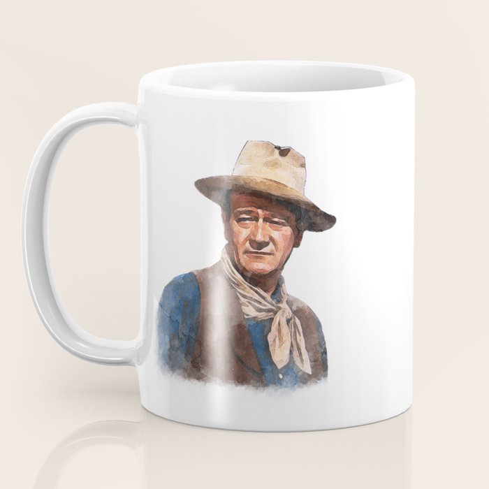 John Wayne - The Duke - Watercolor Coffee Mug Gallery Image 3