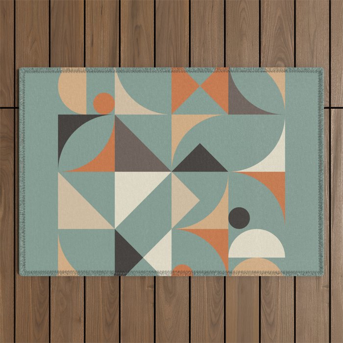Mid Century 07C Outdoor Rug Gallery Image 1