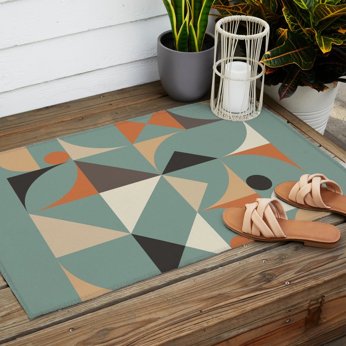 Mid Century 07C Outdoor Rug Gallery Image 2