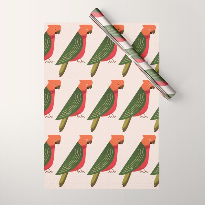 Whimsy Australian King Parrot Wrapping Paper Gallery Image 1