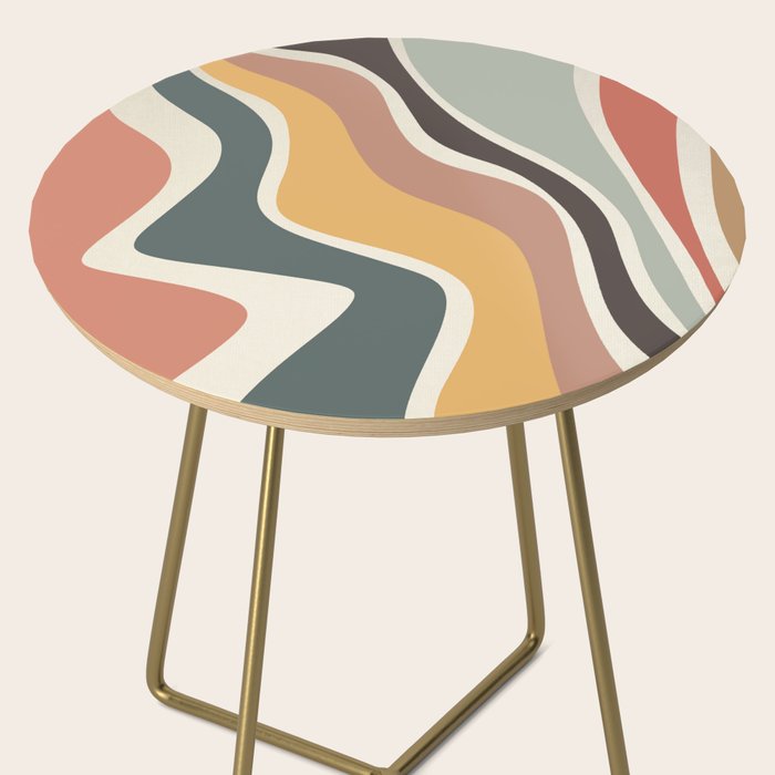 Sway - Modern Abstract Print Side Table Gallery Image 2