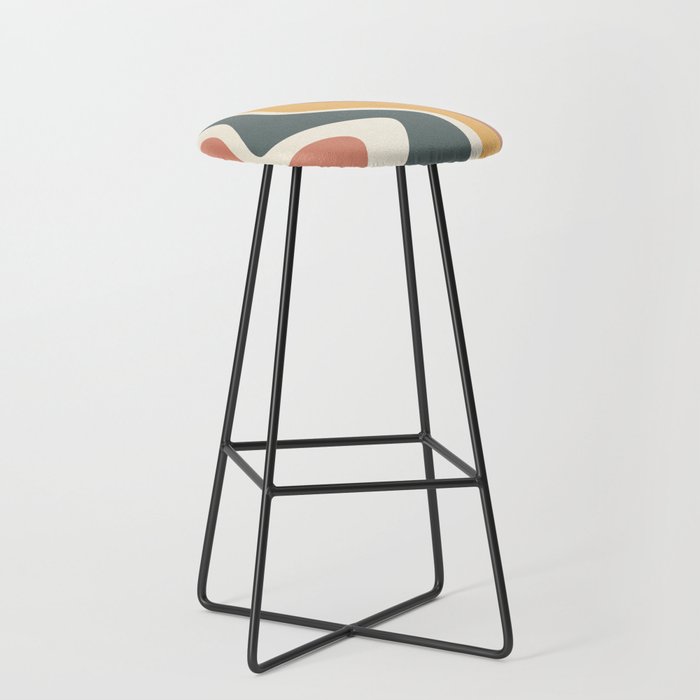 Sway - Modern Abstract Print Stool Gallery Image 1