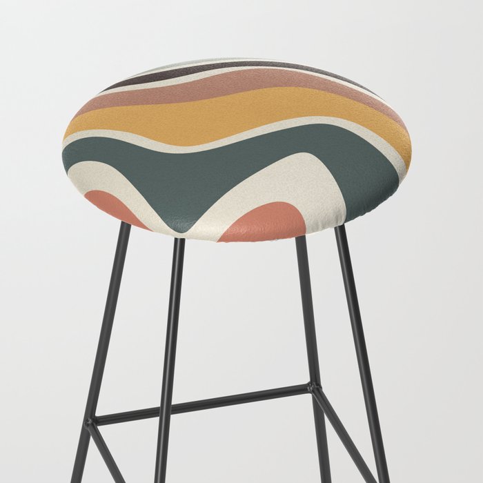 Sway - Modern Abstract Print Stool Gallery Image 2