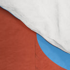 Mid Century Modern Piquet Abstract Pattern Blue Red White Comforter Gallery Image 4
