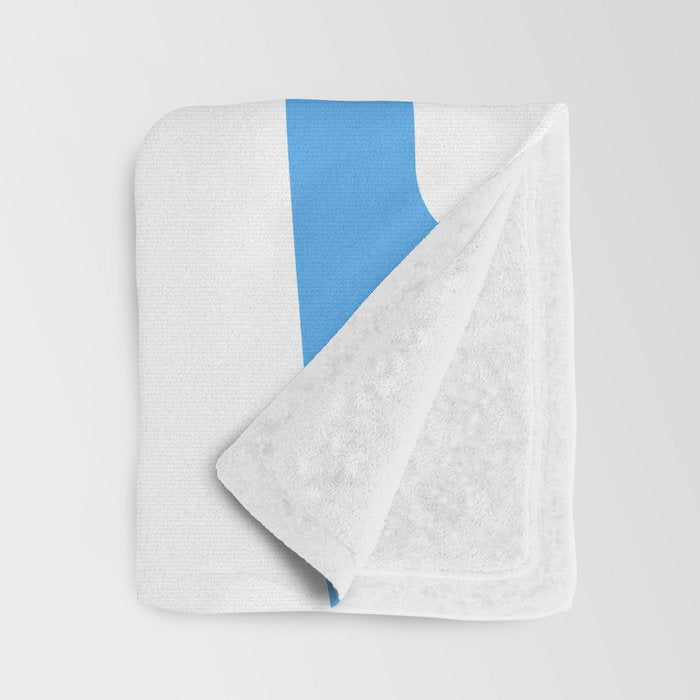 Mid Century Modern Piquet Abstract Pattern Blue Red White Throw Blanket Gallery Image 3