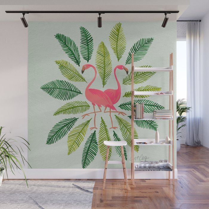 Flamingos Wall Mural Gallery Image 1