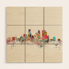 minneapolis skyline Wood Wall Art Gallery Image 1
