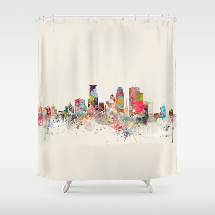 minneapolis skyline Shower Curtain Gallery Image 1