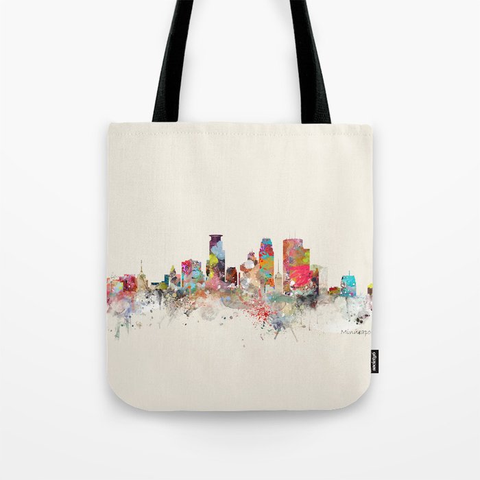 minneapolis skyline Tote Bag Gallery Image 1
