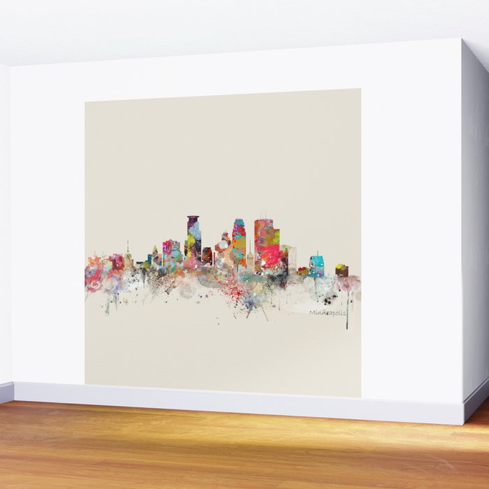 minneapolis skyline Wall Mural Gallery Image 2
