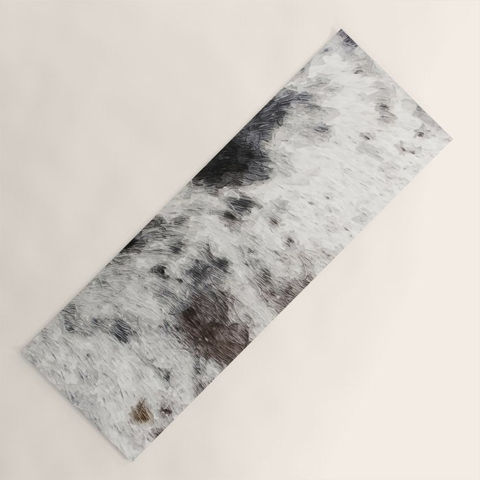 Rustic Cowhide Faux Fur (Digitally Made, ix 2021) Yoga Mat Gallery Image 1