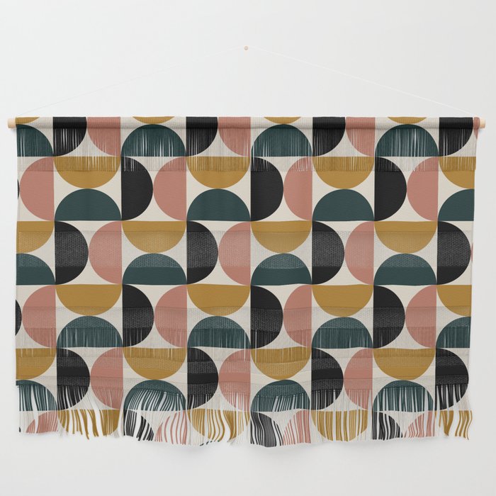 Bauhaus Mid Century Modern Geometric Pattern XIV Wall Hanging Gallery Image 1