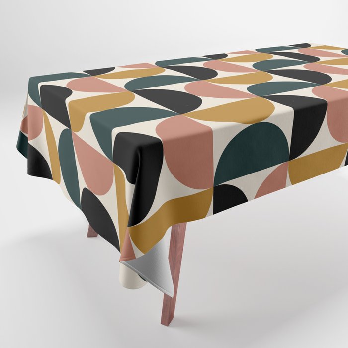 Bauhaus Mid Century Modern Geometric Pattern XIV Tablecloth Gallery Image 1