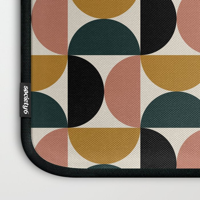 Bauhaus Mid Century Modern Geometric Pattern XIV Laptop Sleeve Gallery Image 3