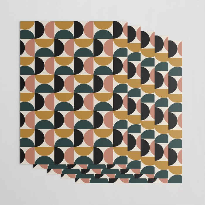 Bauhaus Mid Century Modern Geometric Pattern XIV Wrapping Paper Gallery Image 3