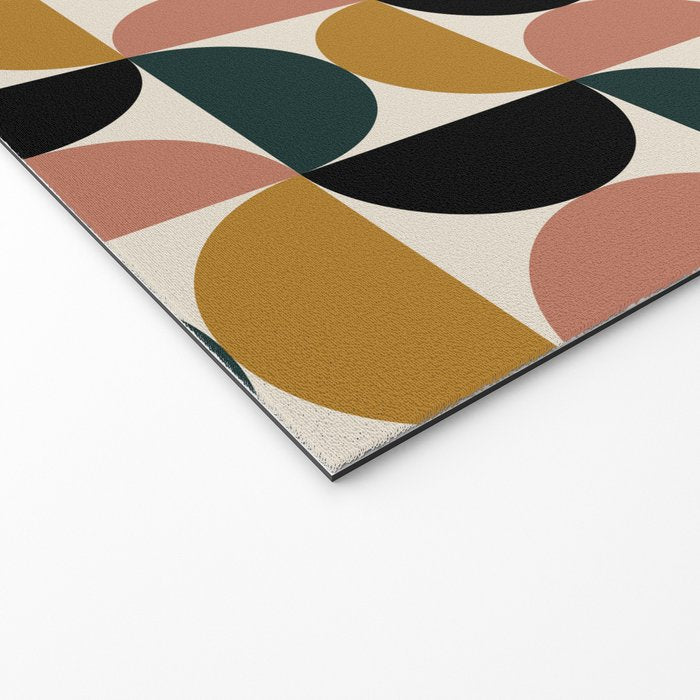 Bauhaus Mid Century Modern Geometric Pattern XIV Welcome Mat Gallery Image 2