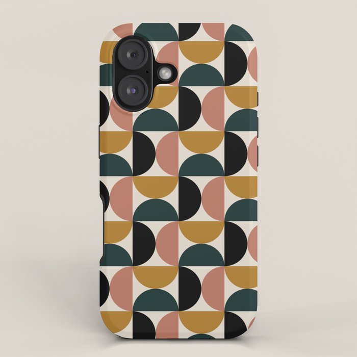 Bauhaus Mid Century Modern Geometric Pattern XIV iPhone Case Gallery Image 1